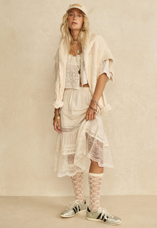 Teodora Lace Midi Skirt